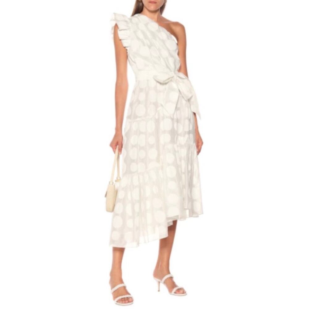 Ulla Johnson Ariane Dress Off White Polka Dot Silk Midi Bridal LWD Party Size 2 - Picture 14 of 16